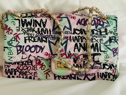 Pretty Graffiti Hand Bag